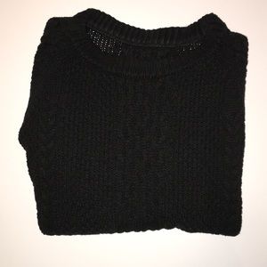 Brandy Melville Black Maggie Cable Knit Sweater